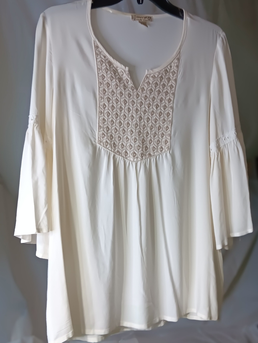 Energe PM World Wear Women's Medium White Bohemian-style Blouse